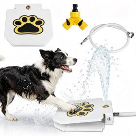 Dog Water Fountain Outdoor,No Electricity Step-On Activated Pet Sprinkler,Paw-Controlled Drinking Dispenser for Large & Small Dogs