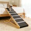 2026 Upgraded Dog Ramp for Couch, Small Dog Ramp for Sofa, 6 Adjustable Height from 14'' to 25", Portable Stable Pet Steps with Non-Slip Pad