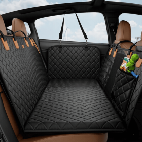 Dog Car Seat Cover for Back Seat - Back Seat Extender for Dogs, Holds 400lbs, Waterproof & Non-Slip Dog Hammock for Car