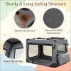 L Collapsible Soft Dog Crate  with Mesh Windows And 3 Doors Travel Crates for Small Medium Large Dogs Pet Carrier