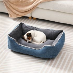 Small Dog Bed with Anti-slip Bottom, Cat Bed with Removable Washable Cover, Plush Pet Bed for Dogs and Cats, Cute Dog Pillow Bed