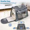 Airline Approved Cat Carrier with Reinforced Bottom Orthopedic Fleece Mat for Small Dogs & Cat