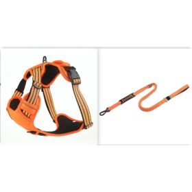 Dog Harness No Pull Breathable Reflective Pet Harness Vest (Option: Orange  set1-S)