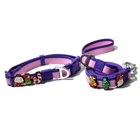 The New Dual-Color Embossed Pet Leash Set Is A Pet Product That Combines Appearance, Fun And Practicality. It Not Only Ensures A Great User Experienc (Option: Pink-15mm)