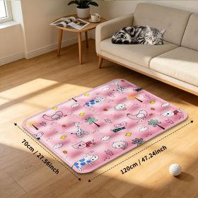 Pet Ice Cooling Mat, Self-Cooling, Reusable, Durable for Dogs & Cats. (size: 3XL-PINK)
