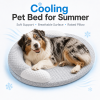 Summer Dog Bed with Raised Edge, Soft Textured Washable Pet Mat with Non-Slip Bottom for Small, Medium Dogs and Cats