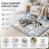 Pet Ice Cooling Mat, Self-Cooling, Reusable, Durable for Dogs & Cats.