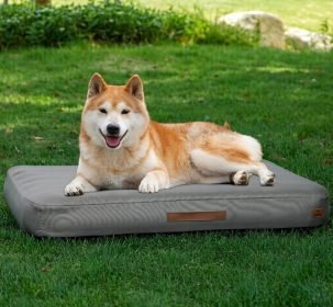 Outdoor Inflatable Dog Bed for Small Dogs, Winter Outdoor Travel Dogs Met with Removeable Cover (size: L-36x27 inch)