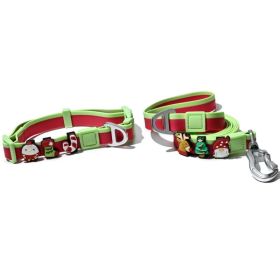 The New Dual-Color Embossed Pet Leash Set Is A Pet Product That Combines Appearance, Fun And Practicality. It Not Only Ensures A Great User Experienc (Option: Red-15mm)