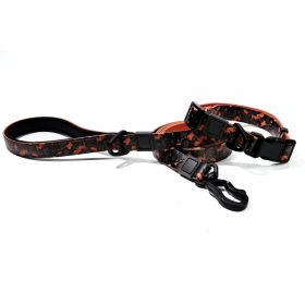 UV Printing Camouflage Embossed Pet Leash Set Is A Perfect Combination Of Style And Functionality Specially Designed For Pets' Outdoor Activities. Ev (Option: Red-25mm)