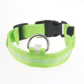 LED Luminous Pet Dog Collar Night (Option: Green Light-L)