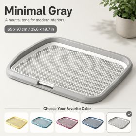 Dog Potty Tray With Removable Grating, Leak-Proof Indoor Dog Toilet For Puppy Training (Option: Grey)